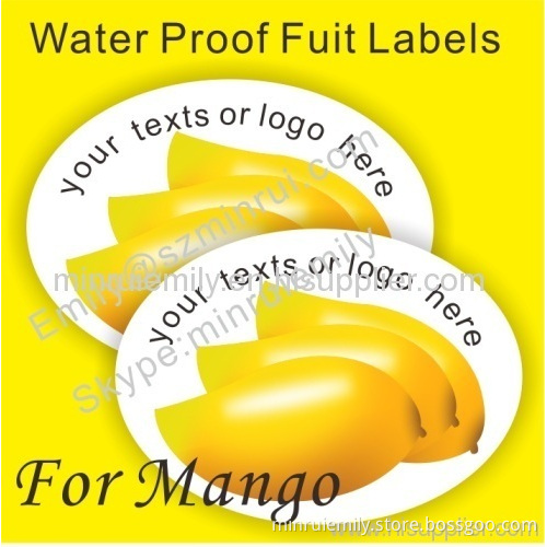 Custom Adhesive Water Proof Removable Colorful Fruits Labels With Your Custom Design,logo And Company Name
